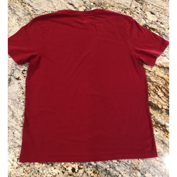 Timberland Red Short Sleeve T-Shirt Men’s Medium | Casual Logo Tee - Picture 4 of 6